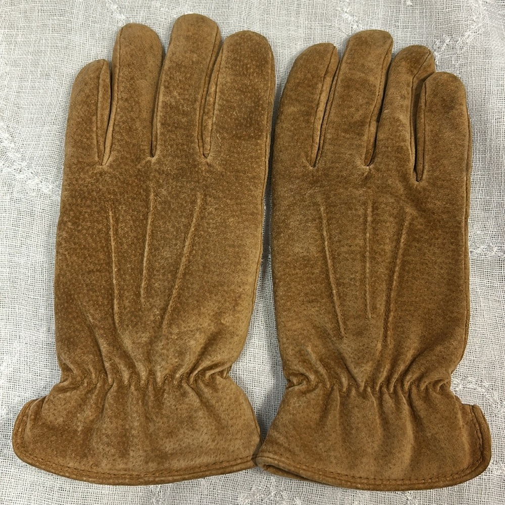 Isotoner leather gloves with warm lining